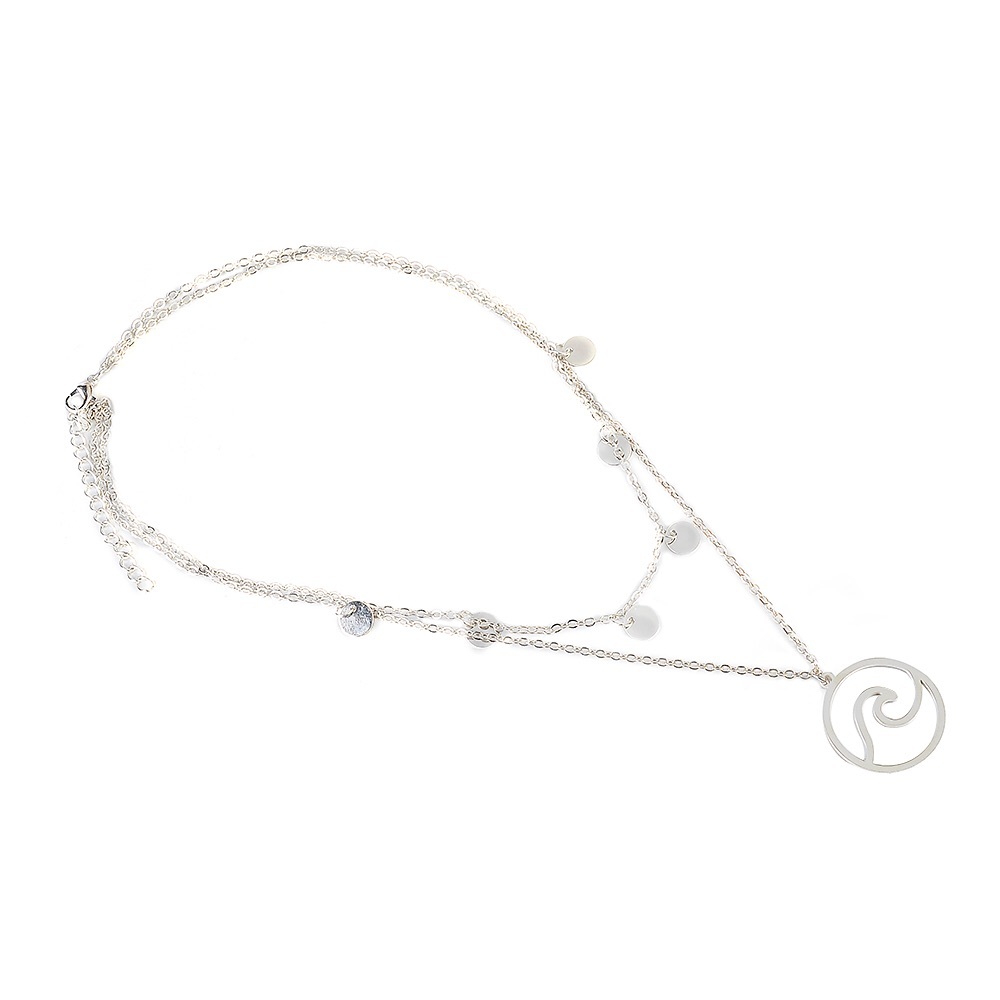 4 for $25⚡️sequin coin multilayer wave necklace - Picture 3 of 6